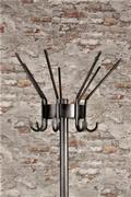 style Industrial coat rack polished to metal  in Metal
