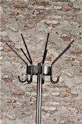 style Industrial coat rack polished to metal  in Metal
