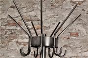 style Industrial coat rack polished to metal  in Metal