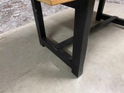 style Industrial diningtable/table  in wood/metal, European 20th century
