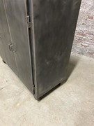 style Industrial retro cabinet on wheels polished to metal in Metal, European