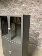 style Industrial retro doctor's cabinet/Showcase in Glass/metal, European