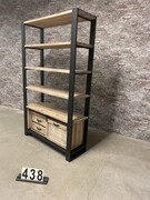 style Industrial retro rack in wood/metal