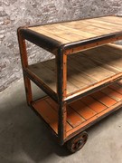 style Industrial retro trolley/cart decoration in wood/metal, European