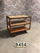 style Industrial retro trolley/cart decoration in wood/metal, European
