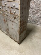 style Industrial retro vintage cabinet in wood/metal, European