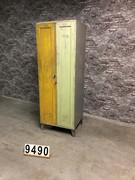 style Industrial retro vintage locker/cabinet in wood, European 20th century
