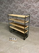 style Industrial retro vintage rack/trolley in wood/metal, European