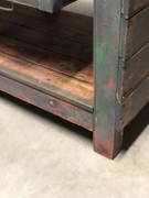style Industrial retro vintage workbench/desk/sidetable in wood/metal, European