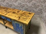 style Industrial retro vintage workbench/desk/sidetable