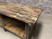 style Industrial retro vintage workbench/desk/sidetable in wood 20th century