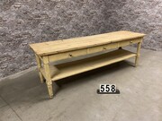 style Industrial retro vintage workbench/desk/sidetable in wood, European 20th century