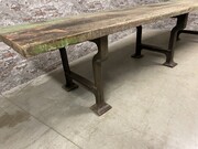 style Industrial retro vintage workbench/table in wood/metal, European