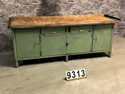style Industrial retro workbench/desk/sidetable in wood/metal