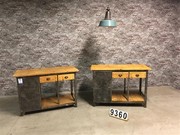 style Industrial retro workbench/desk/sidetable in wood/metal, European