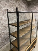 style Industrial shopcabinet/displaycabinet in wood/metal, European