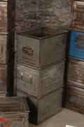 style Industrial vintage boxes  in Metal, European
