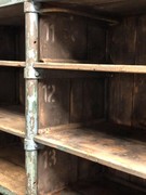 style Industrial vintage cabinet/rack/showcase in wood/metal, European