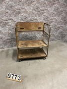 style Industrial vintage rack in wood/metal, European