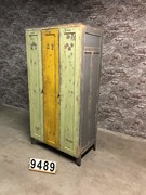 style Industrial vintage retro locker in wood, European