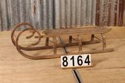 Industrial  vintage style Sled in wood, European 20th century