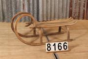 Industrial  vintage style Sled in wood, European 20th century