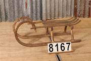 Industrial  vintage style Sled in wood, European 20th century