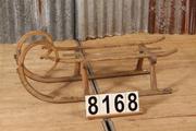 Industrial  vintage style Sled in wood, European 20th century