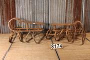 Industrial  vintage style Sled in wood, European 20th century