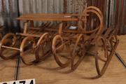 Industrial  vintage style Sled in wood, European 20th century