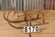 Industrial  vintage style Sled in wood, European 20th century
