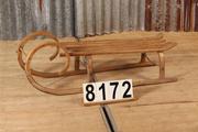 Industrial  vintage style Sled in wood, European 20th century