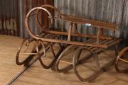 Industrial  vintage style Sled in wood, European 20th century