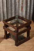 style Industrial vintage vase/wine chalice in Glass/wood
