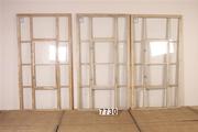 Industrial  vintage style Windowframe in wood/glass, European 20th century