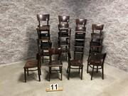 style Retro vintage cafe chairs  in wood, European
