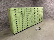 style Retro vintage chest of drawers in wood/metal, European 20th century