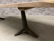 style Retro vintage table/diningtable/gardentable in wood/metal, European 20th century