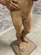 style Unique antique sculptures off the human race in wood, European