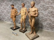 style Unique antique sculptures off the human race in wood, European 20th century