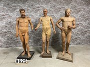 style Unique antique sculptures off the human race in wood, European 20th century