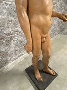 style Unique antique sculptures off the human race in wood, European 20th century