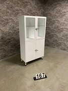 Vintage style Industrial retro doctor's cabinet/Showcase in Glass/metal, European