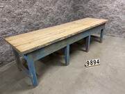 Vintage style Retro vintage table/diningtable/gardentable/workbench in wood/metal, European